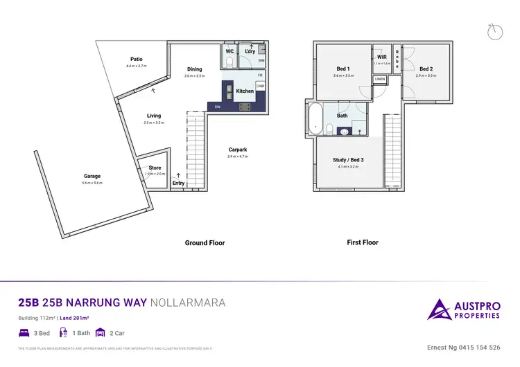 Floorplan of Homely house listing, 25B Narrung Way, Nollamara WA 6061