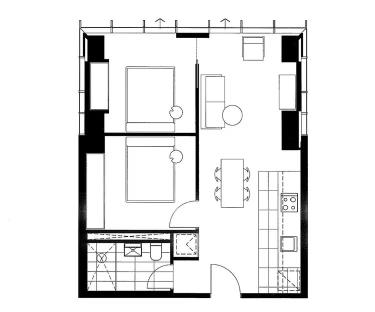 Floorplan of Homely apartment listing, 2006/568 Collins Street, Melbourne VIC 3000