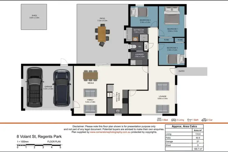 Floorplan of Homely house listing, 8 Volant St, Regents Park QLD 4118