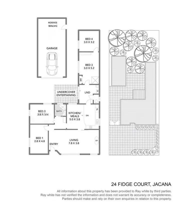 Floorplan of Homely house listing, 24 Fidge Ct, Jacana VIC 3047