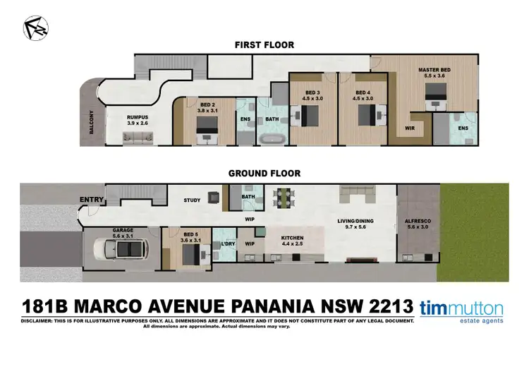 Floorplan of Homely semi-detached listing, 181B Marco Ave, Panania NSW 2213