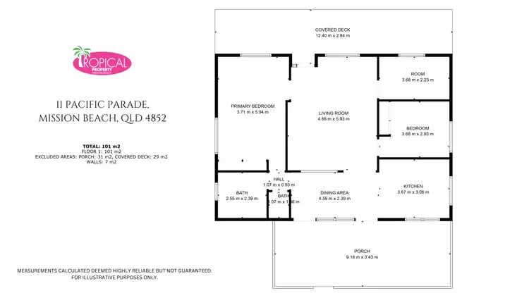 Floorplan of Homely house listing, 11 Pacific Pde, Mission Beach QLD 4852
