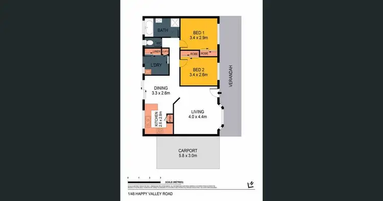 Floorplan of Homely house listing, Unit 1/48 Happy Valley Rd, Ironbark VIC 3550