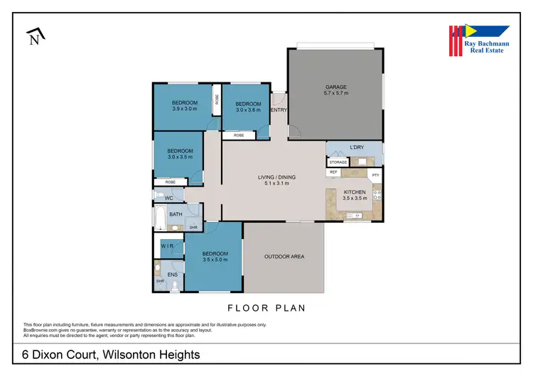 Floorplan of Homely house listing, 6 Dixon Ct, Wilsonton Heights QLD 4350