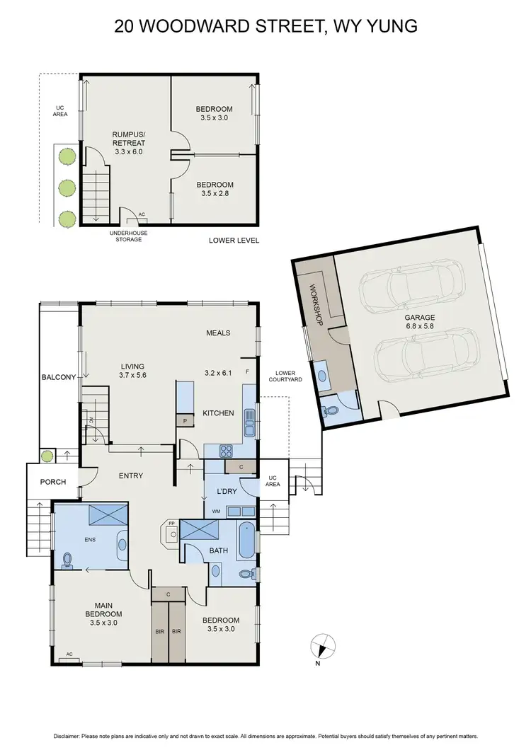 Floorplan of Homely house listing, 20 Woodward Street, Wy Yung VIC 3875