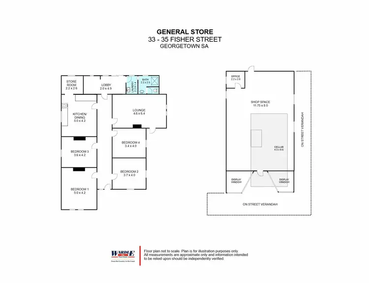 Floorplan of Homely house listing, 35-37 Fisher Street, Georgetown SA 5472