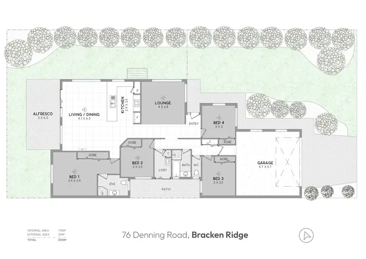 Floorplan of Homely house listing, 76 Denning Rd, Bracken Ridge QLD 4017