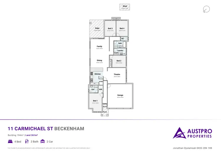 Floorplan of Homely house listing, 11 Carmichael Street, Beckenham WA 6107