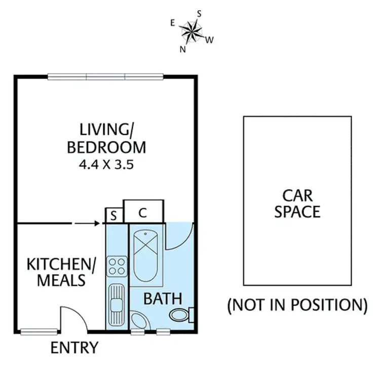 Floorplan of Homely apartment listing, 6/21-23 George Street, Fitzroy VIC 3065