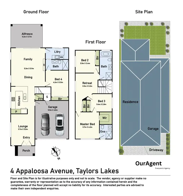 Floorplan of Homely house listing, 4 Appaloosa Ave, Taylors Lakes VIC 3038
