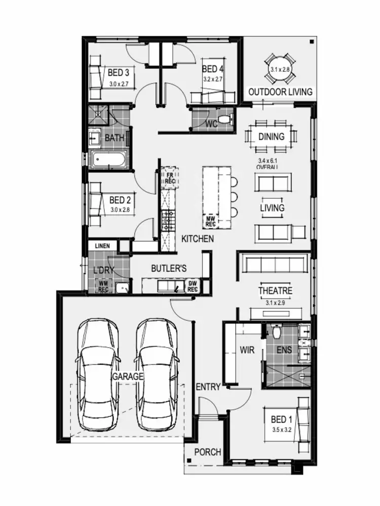 Floorplan of Homely house listing, Lot 533 Austral Street, Beveridge VIC 3753