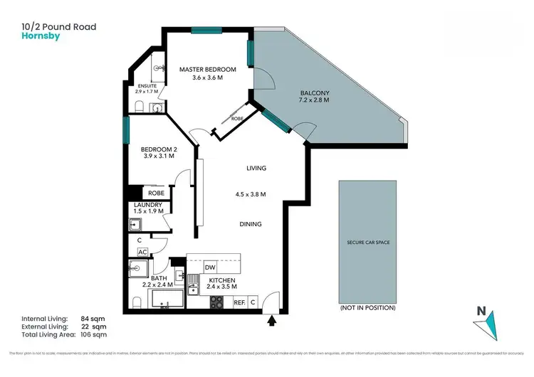 Floorplan of Homely apartment listing, 10/2 Pound Road, Hornsby NSW 2077