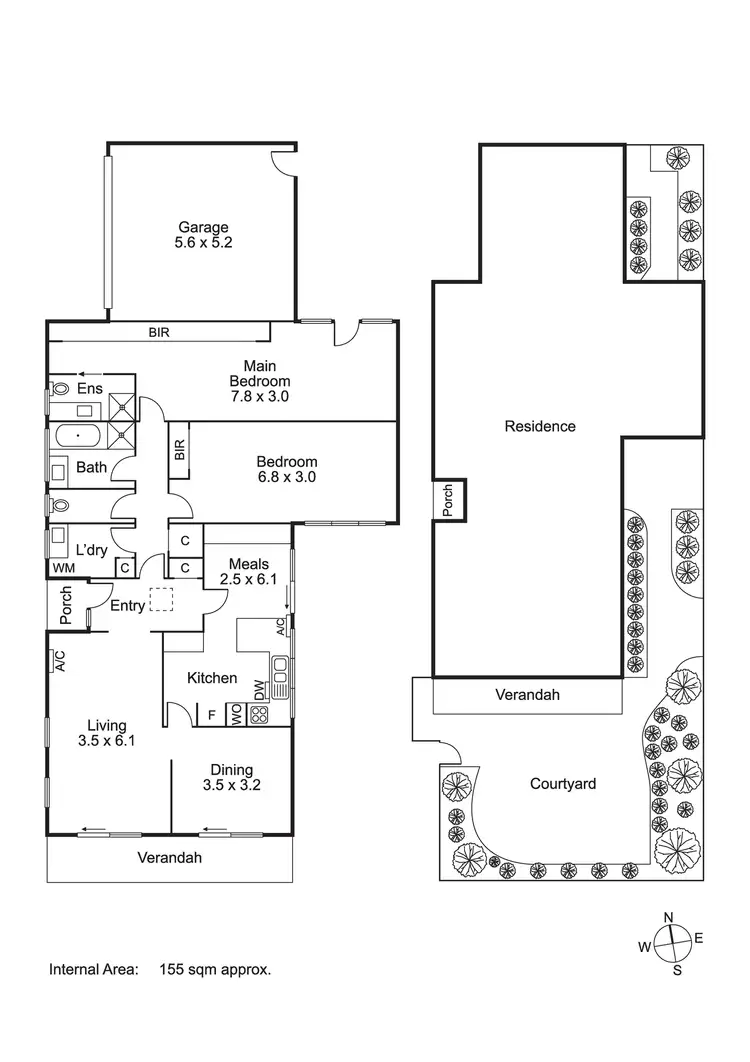 Floorplan of Homely unit listing, 1/11 Bent Street, Brighton VIC 3186