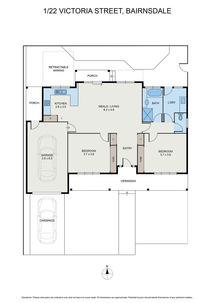 Floorplan of Homely unit listing, Unit 1/22 Victoria St, Bairnsdale VIC 3875