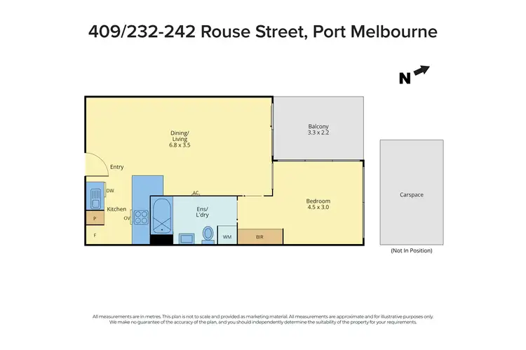 Floorplan of Homely apartment listing, 409/232-242 Rouse Street, Port Melbourne VIC 3207