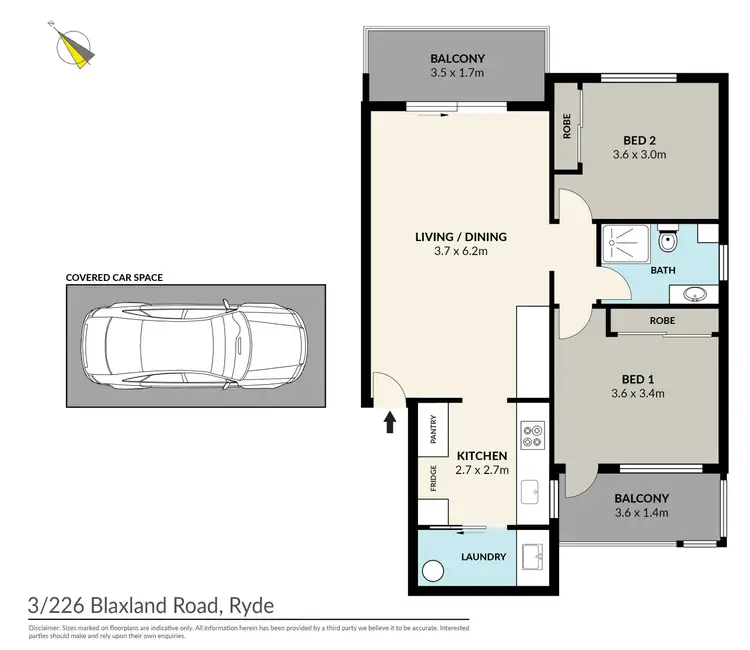 Floorplan of Homely unit listing, Unit 3/226-228 Blaxland Rd, Ryde NSW 2112