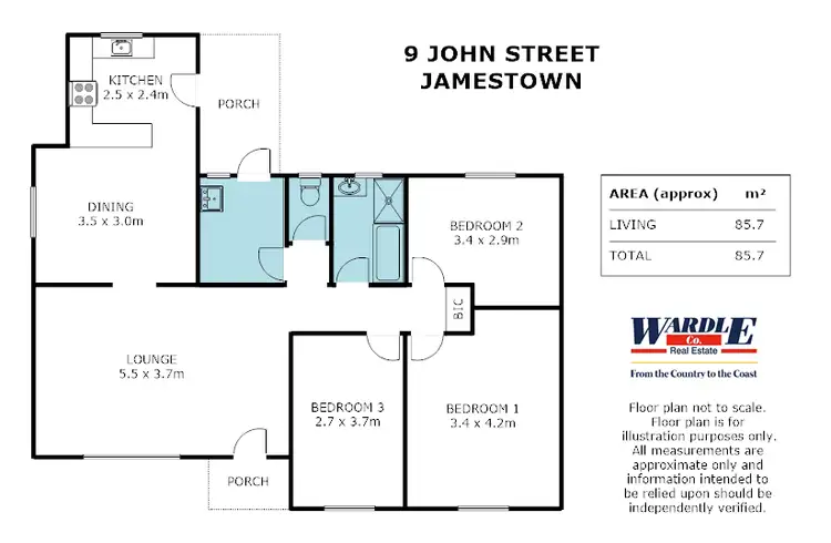 Floorplan of Homely house listing, 9 John St, Jamestown SA 5491