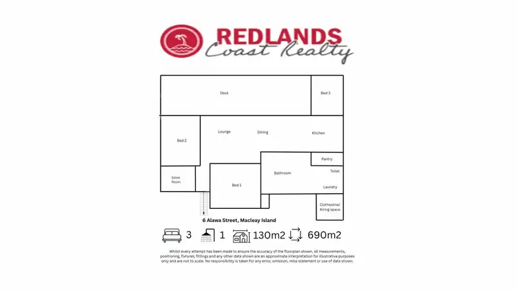Floorplan of Homely house listing, 6 Alawa St, Macleay Island QLD 4184