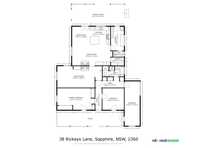 Floorplan of Homely rural property listing, 38 Rickeys Lane, Inverell NSW 2360