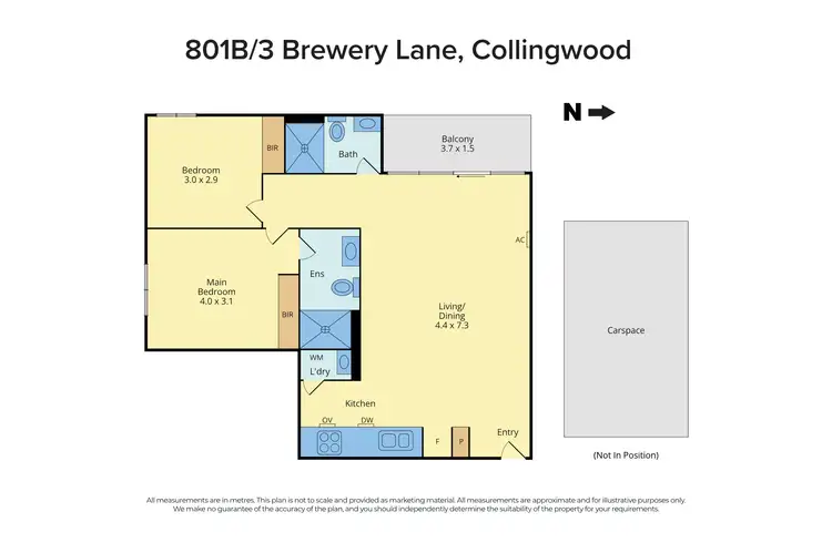 Floorplan of Homely unit listing, 801B/3 Brewery Lane, Collingwood VIC 3066