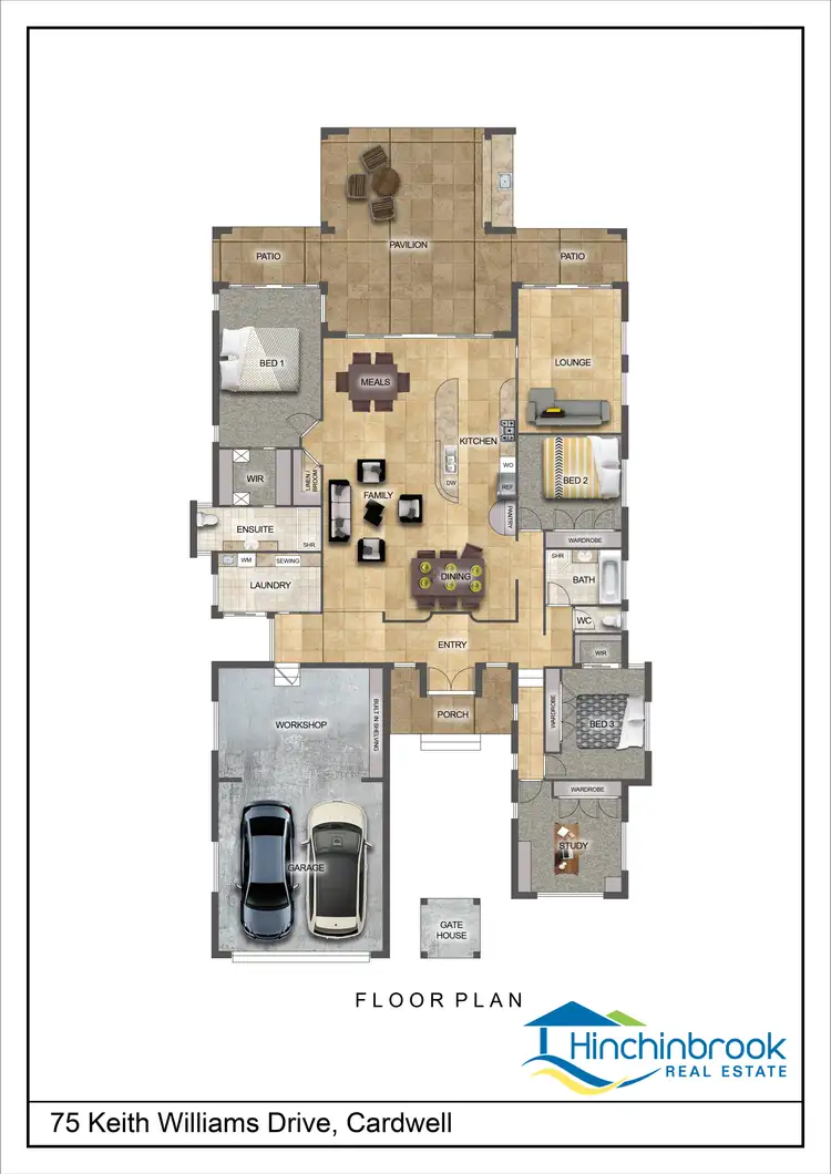Floorplan of Homely house listing, 75 Keith Williams Drive, Cardwell QLD 4849