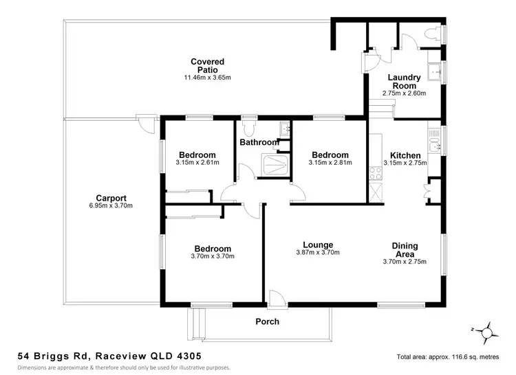Floorplan of Homely house listing, 54 Briggs Road, Raceview QLD 4305