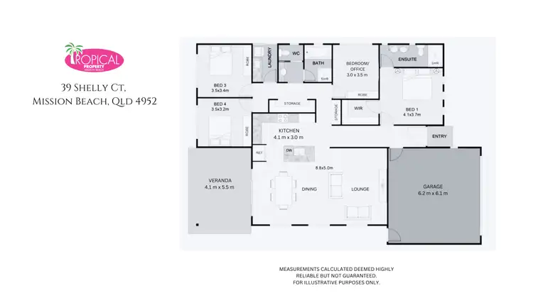 Floorplan of Homely house listing, 39 Shelly Ct, Mission Beach QLD 4852