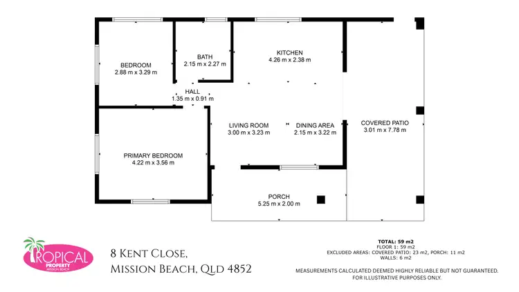 Floorplan of Homely house listing, 8 Kent Cl, Mission Beach QLD 4852
