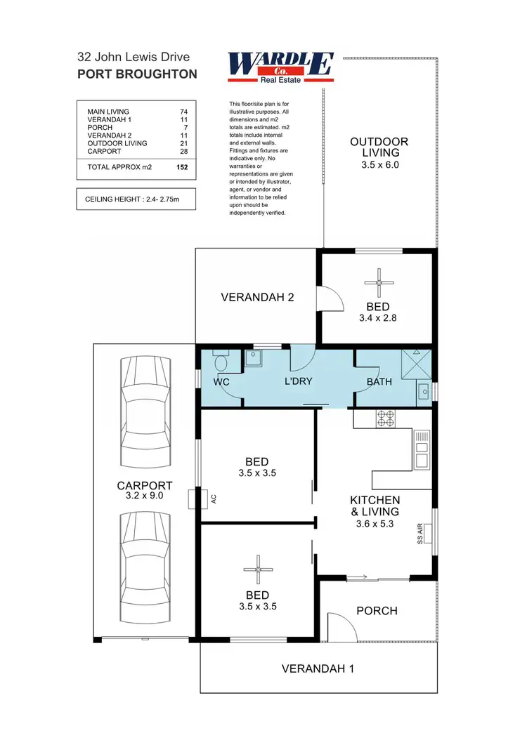 Floorplan of Homely house listing, 32 John Lewis Dr, Port Broughton SA 5522