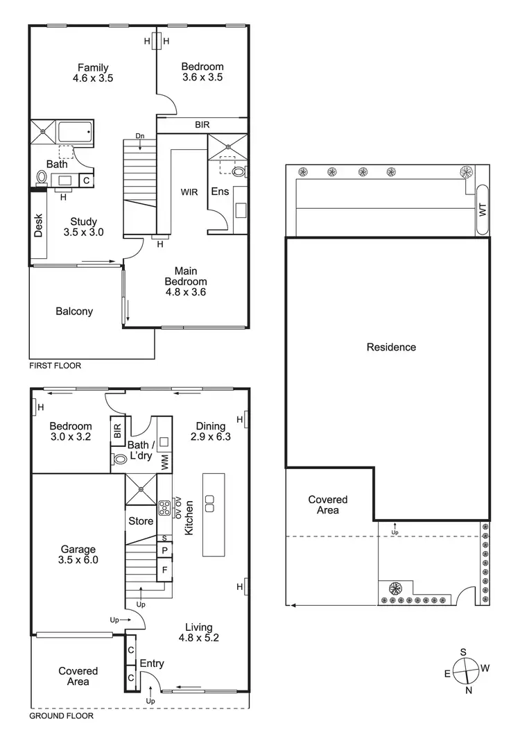 Floorplan of Homely townhouse listing, 38 Rooding St, Brighton VIC 3186