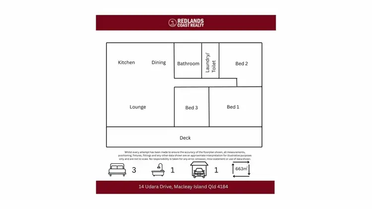 Floorplan of Homely house listing, 14 Udara Dr, Macleay Island QLD 4184