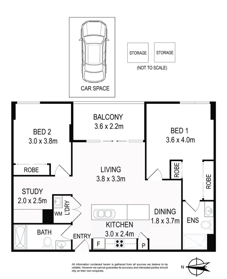 Floorplan of Homely apartment listing, 714/7 Washington Avenue, Riverwood NSW 2210