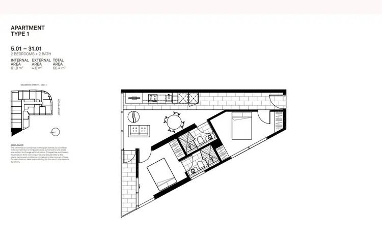 Floorplan of Homely apartment listing, 701/555 Swanston St, Carlton VIC 3053