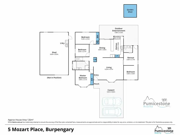 Floorplan of Homely house listing, 5 Mozart Pl, Burpengary QLD 4505