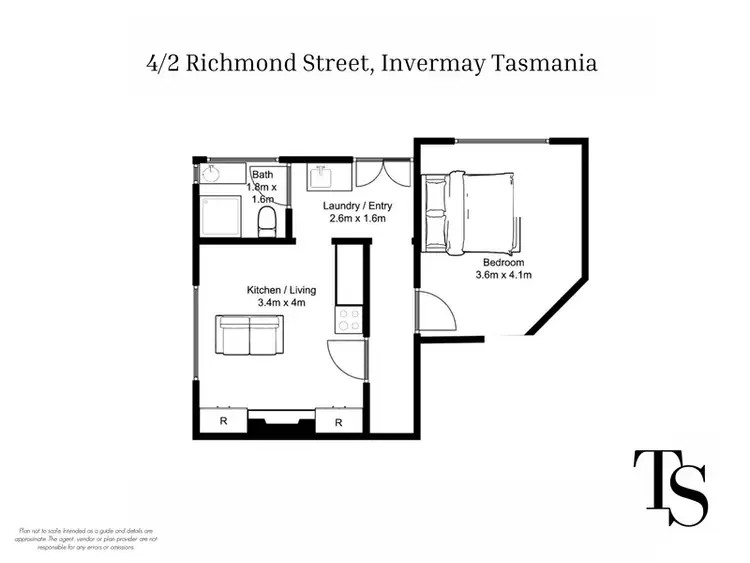 Floorplan of Homely unit listing, 4/2 Richmond Street, Invermay TAS 7248