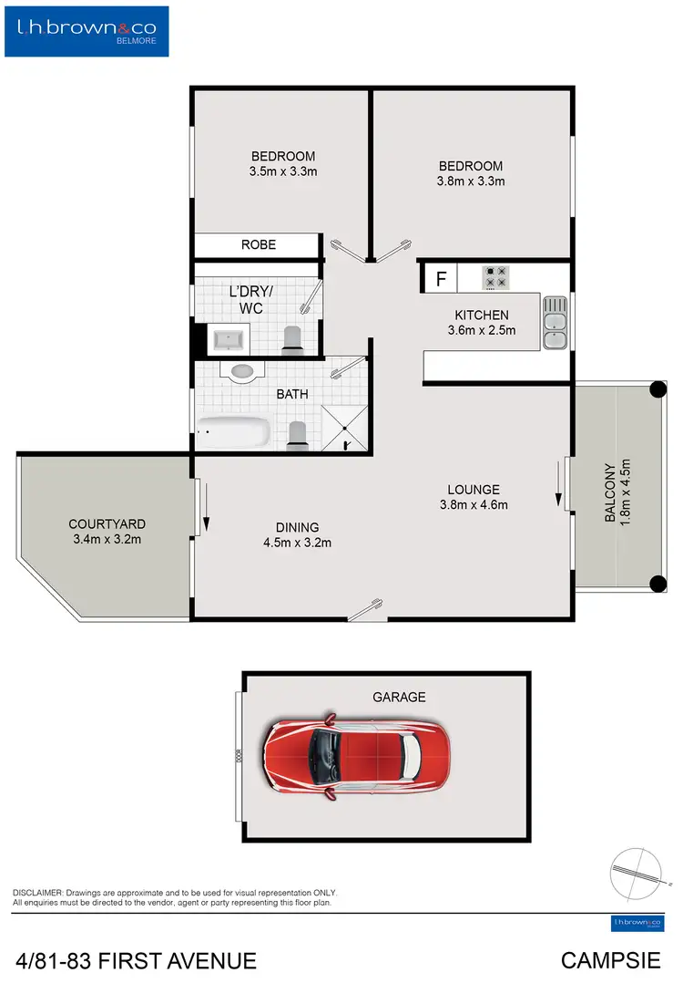 Floorplan of Homely apartment listing, Unit 4/81-83 First Ave, Campsie NSW 2194