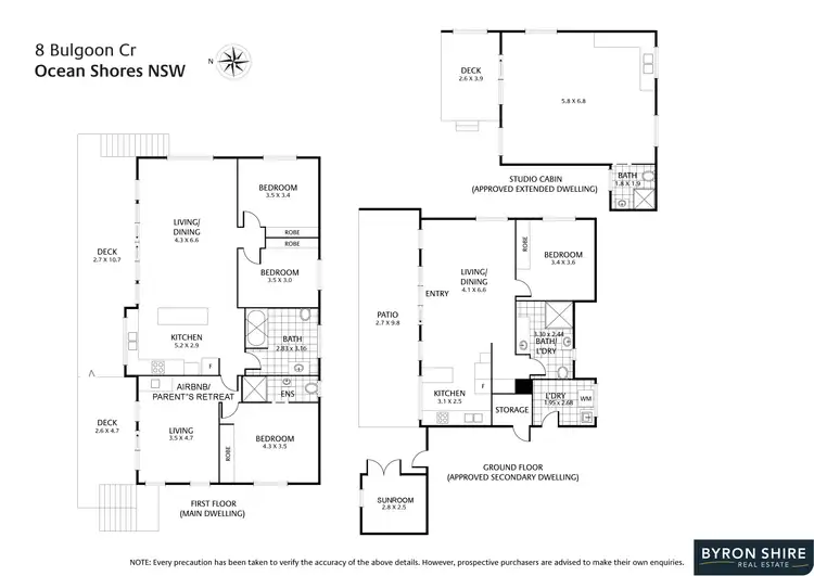 Floorplan of Homely house listing, 8 Bulgoon Cres, Ocean Shores NSW 2483