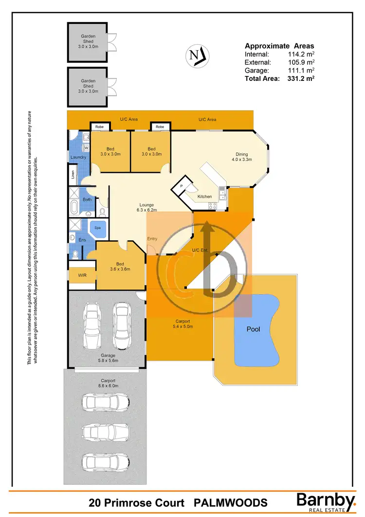 Floorplan of Homely house listing, 20 Primrose Ct, Palmwoods QLD 4555