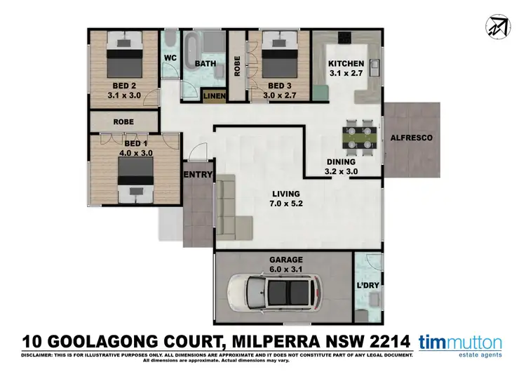 Floorplan of Homely house listing, 10 Goolagong Ct, Milperra NSW 2214