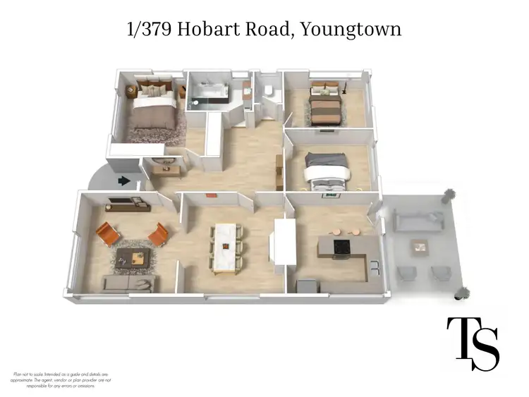 Floorplan of Homely house listing, 1/379 Hobart Rd, Youngtown TAS 7249