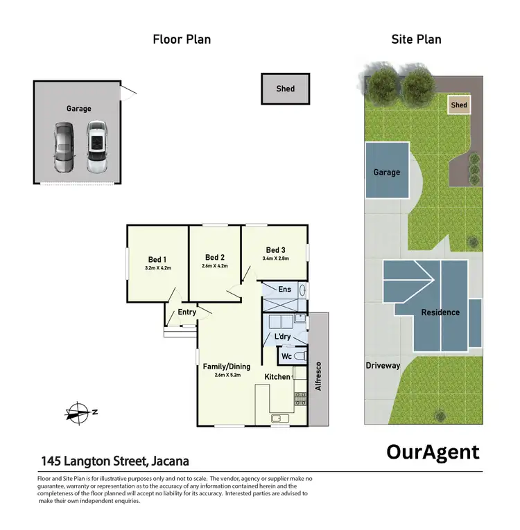 Floorplan of Homely house listing, 145 Langton St, Jacana VIC 3047