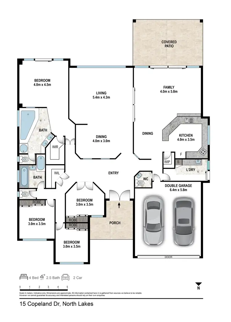 Floorplan of Homely house listing, 15 Copeland Drive, North Lakes QLD 4509