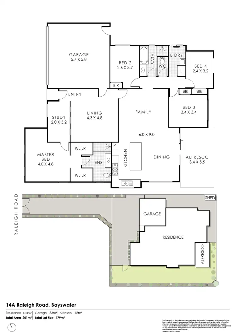 Floorplan of Homely house listing, 14A Raleigh Rd, Bayswater WA 6053