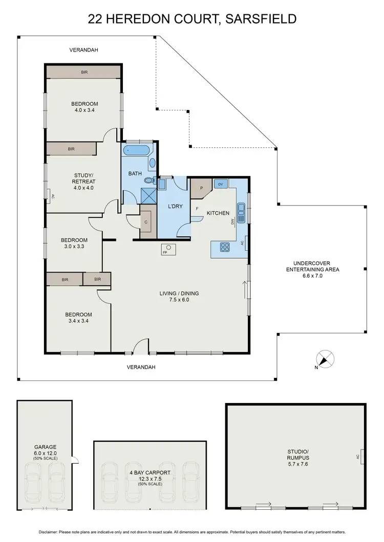 Floorplan of Homely house listing, 22 Heredon Ct, Sarsfield VIC 3875