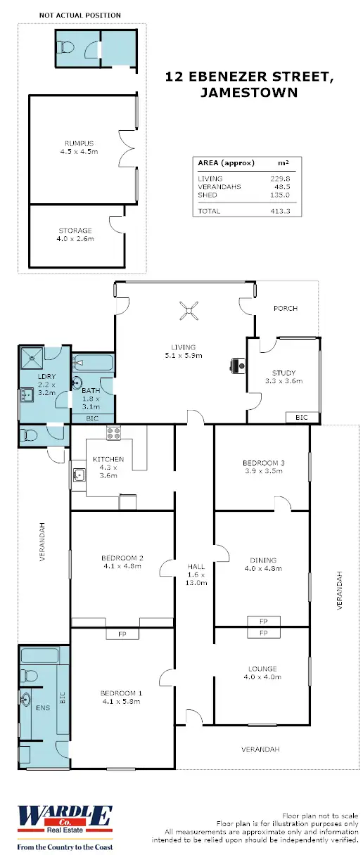 Floorplan of Homely house listing, 12 Ebenezer St, Jamestown SA 5491