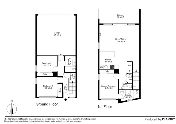 Floorplan of Homely townhouse listing, 8 Patria Walk, Avondale Heights VIC 3034