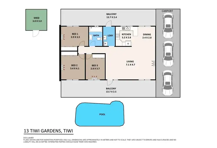 Floorplan of Homely house listing, 13 Tiwi Gardens, Tiwi NT 810