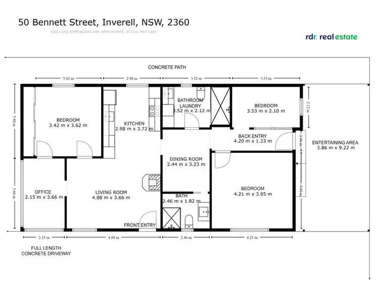 Floorplan of Homely house listing, 50 Bennett Street, Inverell NSW 2360