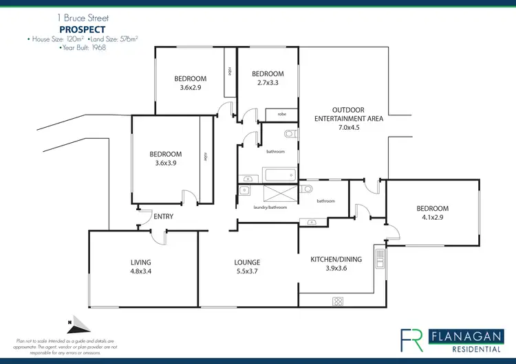 Floorplan of Homely house listing, 1 Bruce St, Prospect TAS 7250