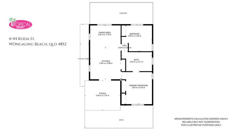 Floorplan of Homely unit listing, Unit 4/44 Koda St, Wongaling Beach QLD 4852